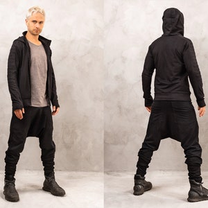 Pull pour homme en bambou biologique super confortable, parfait pour les entraînements et les festivals Portez une veste d'entraînement Cyberpunk Cadeau pour lui image 4