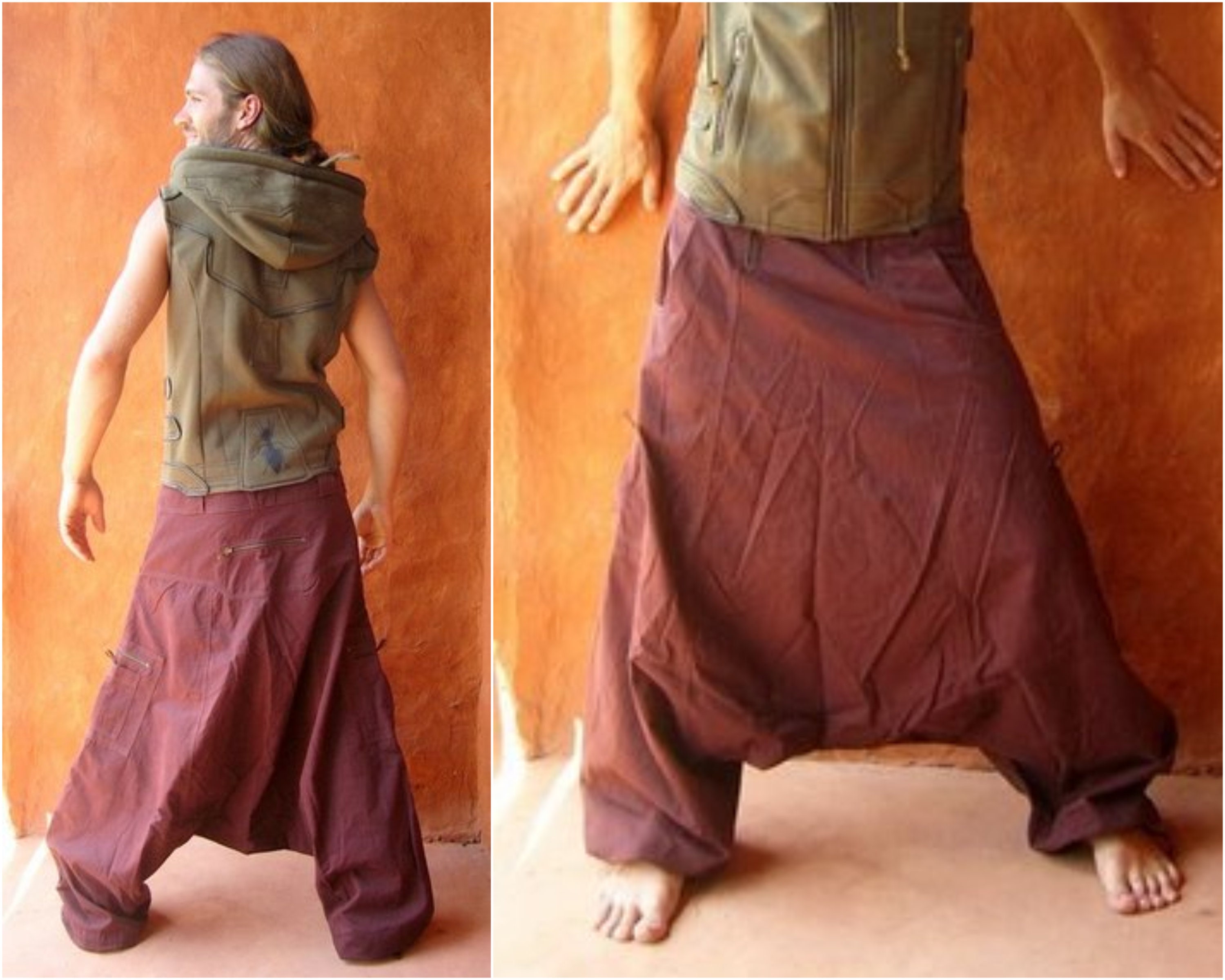 Samurai Pants Harem Pants Men Ninja 