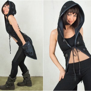 Sexy Goth Costume  Fairy Vampire Rave Clothing Frock Coat  with Bat Skull Bone print for Goth Dress Women and Gothic Clothing