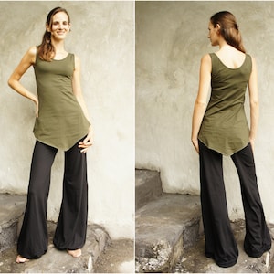 Goth Women Clothing Harem Pants with wide legs for Dark Mori Festival Clothing like Ninja Jedi Cosplay Aladinia