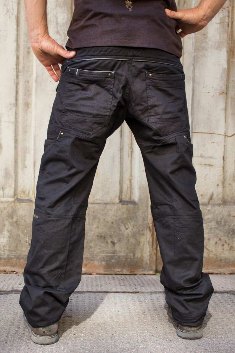Mens Baggy Cargo Pants Goth Techwear Alternative Mens Clothing Cyberpunk Multi Pocket Trousers | Dark Miltary Cyberpunk 2077 Goth Cosplay image 9