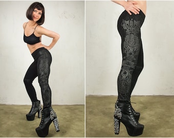 Leggings cyberpunk et leggings de sensibilisation à l'autisme à imprimés post-apocalyptiques pour le cosplay Star Wars et les vêtements raves