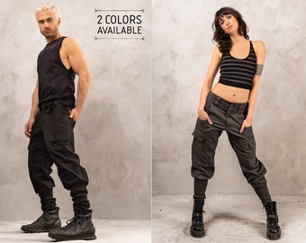 Cyberpunk Pant Andor Cosplay als Wasteland Warfare Militaire broek Star Wars Cosplay Ninja Festival Rave Kleding Goth Alternatieve kleding