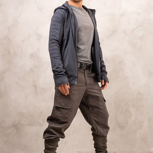 Pull pour homme en bambou biologique super confortable, parfait pour les entraînements et les festivals Portez une veste d'entraînement Cyberpunk Cadeau pour lui image 9