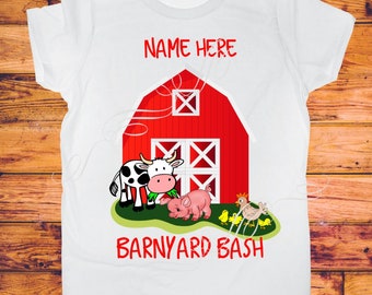 Barnyard Bash Birthday  digital file, png, iron on