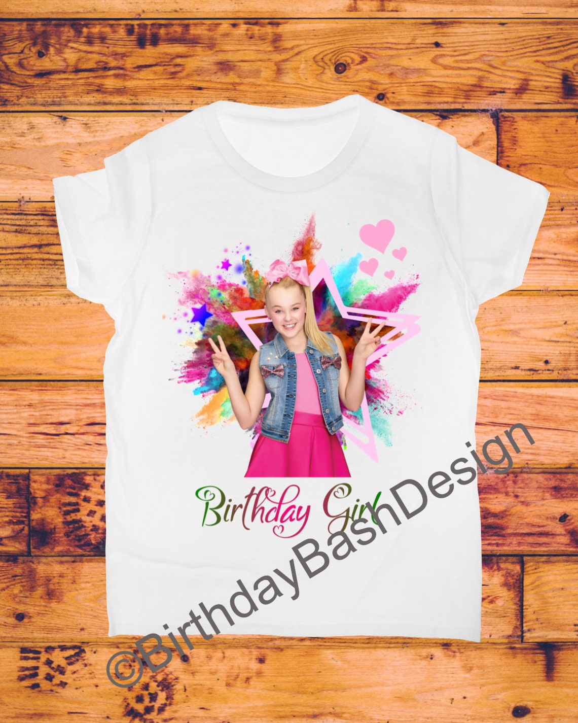 JoJo Siwa Birthday shirt PNG iron on applique design | Etsy