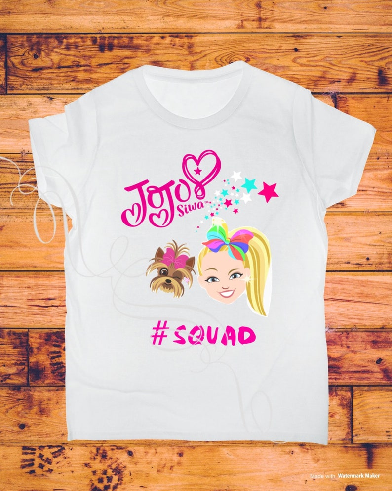 JoJo Siwa Birthday shirt png iron on applique design | Etsy
