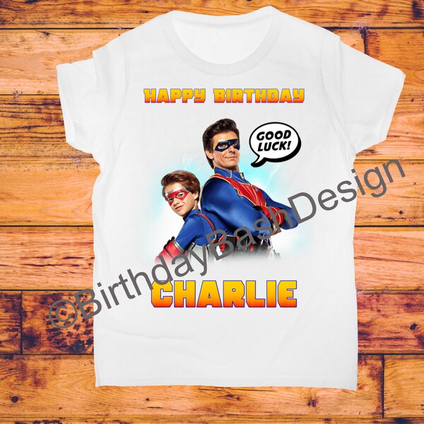 Personalized Henry Danger Birthday shirt  PNG  iron on applique design, digital file shirt transfer