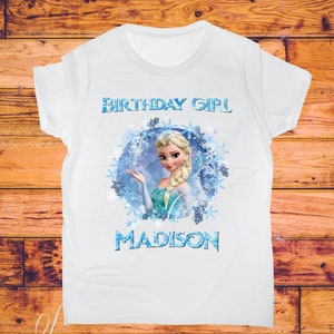 Personalized Frozen Elsa birthday shirt png, decal iron on transfer,digital file image 2