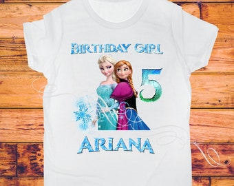 Personalized Frozen Elsa birthday shirt png, decal  iron on transfer,digital file personalized design