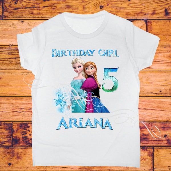 Personalized Frozen Elsa birthday shirt png, decal  iron on transfer,digital file personalized design
