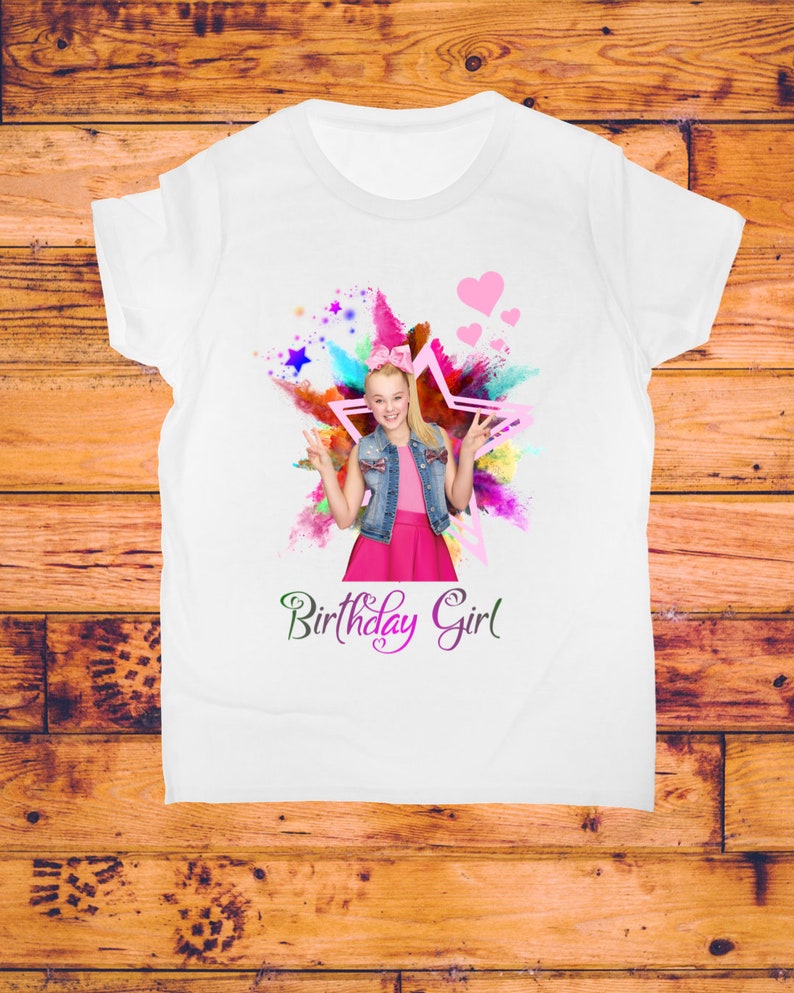 Download JoJo Siwa Birthday shirt PNG iron on applique design | Etsy