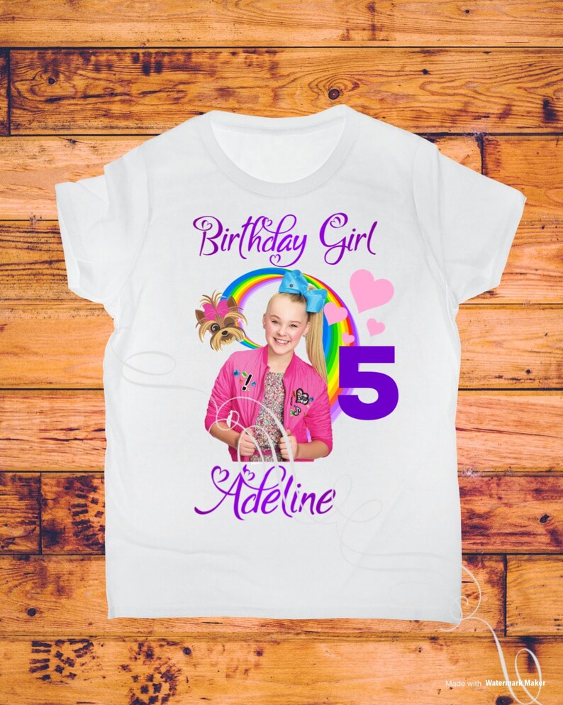 Download JoJo Siwa Birthday shirt PNG iron on applique design | Etsy