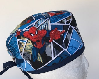 Spider-Man Scrub Hat: Cotton Surgical Cap, Nurse Doctor Gift
