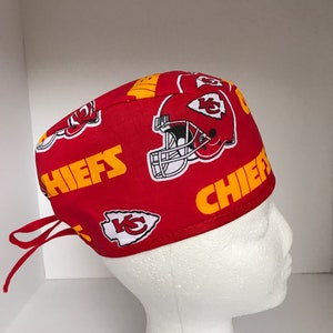 Kansas City Chiefs / Cappello da chirurgo / Classico / Monostrato / Traspirante / Durevole / Cappello chirurgico / Regalo per infermieri / Regalo per dottori / Football NFL