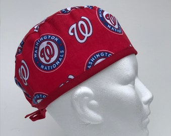 Chapeau de brossage des Washington Nationals : casquette chirurgicale de baseball en coton faite main