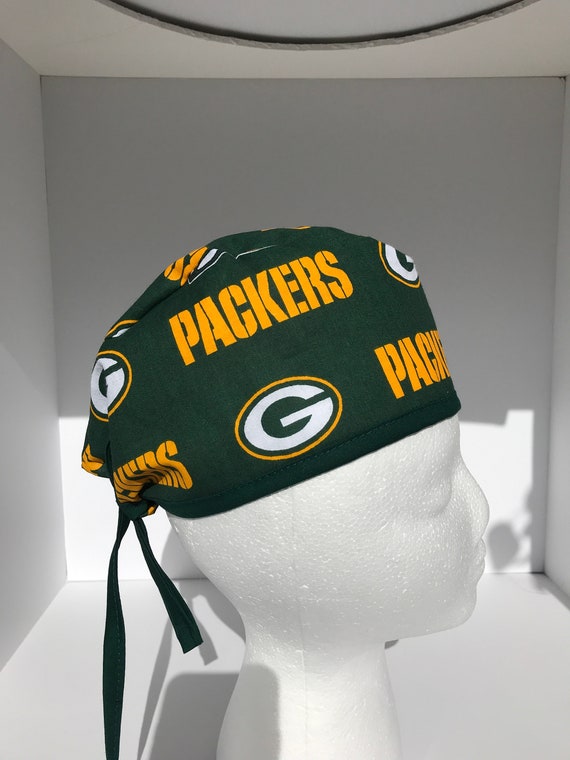 Green Bay Packers Scrub Hat Classic Single Layer Breathable Durable Surgical Cap Nurse Gift Doctor Gift NFL Football