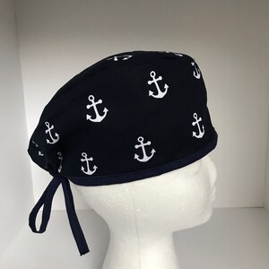 Nautical Anchors | Scrub Hat | Classic | Single Layer | Breathable | Durable | Surgical Cap | Nurse Gift | Doctor Gift