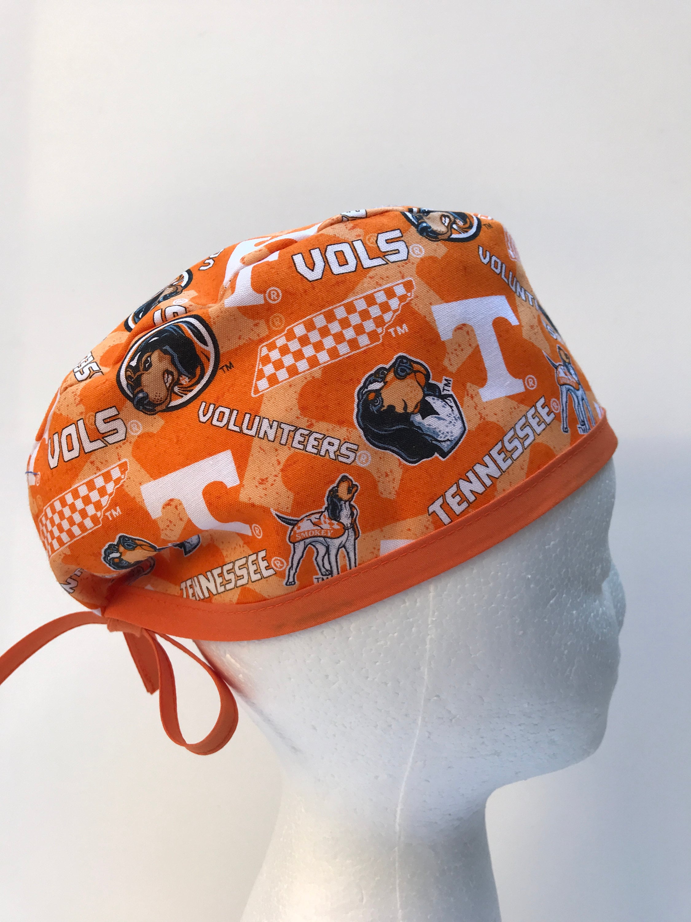 Tennessee Volunteers Scrub Hat: Handmade Cotton Surgical Cap