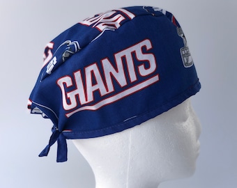New York Giants Scrub Hat: Handmade Cotton NFL Surgical Cap