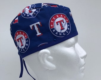 Texas Rangers Scrub Hat : casquette chirurgicale de baseball en coton faite main