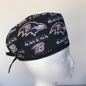 Baltimore Ravens Scrub Hat: Handmade Cotton Surgical Cap