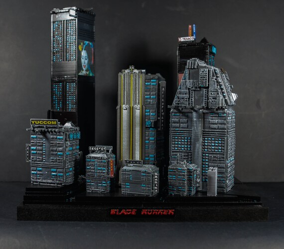 Diorama Blade Runner 19 Police Tower And City Los Angeles Etsy