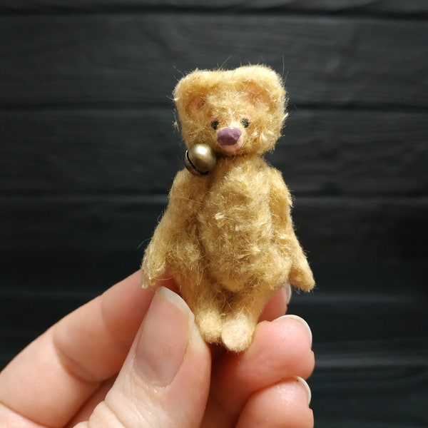 Micro miniature teddy bear toy 1:12 for dollhouse