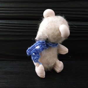 Mini ours en peluche blanc, miniature de maison de poupée, jouet de Noël image 10