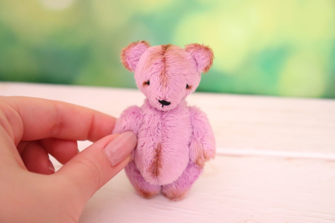 Lila handgemachte Teddybär für Blythe Miniatur Teddybär Lila | Etsy
