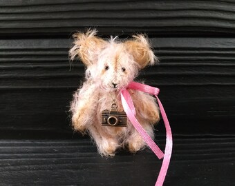 Rosa handgemachtes Teddybärspielzeug Künstlerteddybär Geschenk für Oma