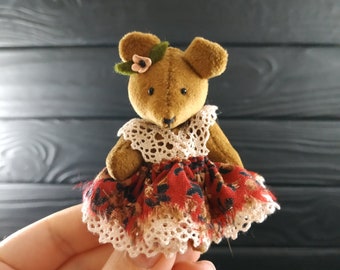 Artist teddy bear girl Handmade plush teddy bear toy Blythe doll