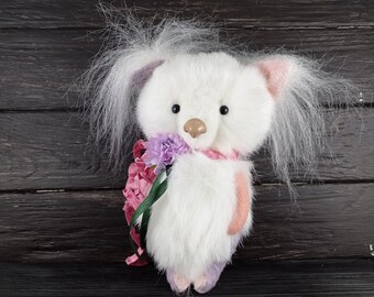 Peluche chaton, chat Artist Teddy, cadeaux OOAK pour les amoureux des chats