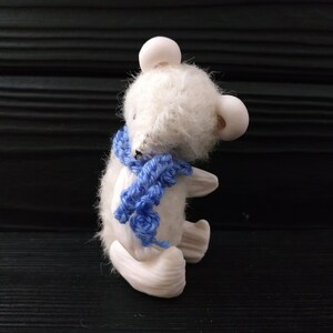 Mini ours en peluche blanc, miniature de maison de poupée, jouet de Noël image 7