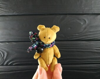 Miniature teddy bear toy Plush bear toy Blythe doll friends