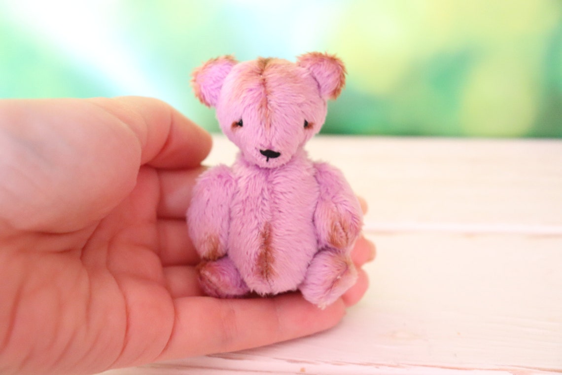 Lila handgemachte Teddybär für Blythe Miniatur Teddybär Lila | Etsy