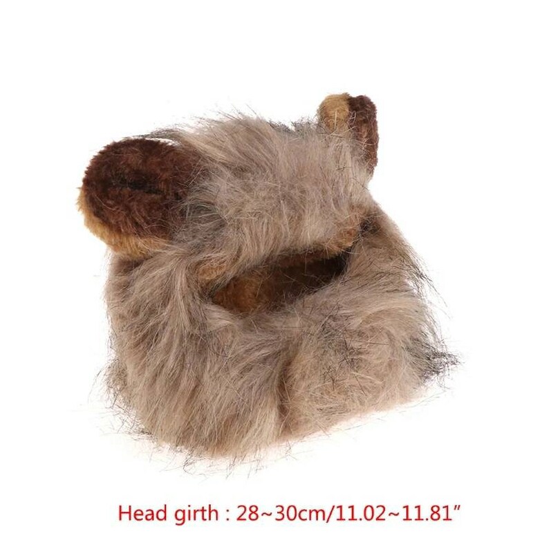 FAMDIO Lion Head Hat Lion Mane Wig Pet headgear cap Cosplay Dress Funny Cute hat