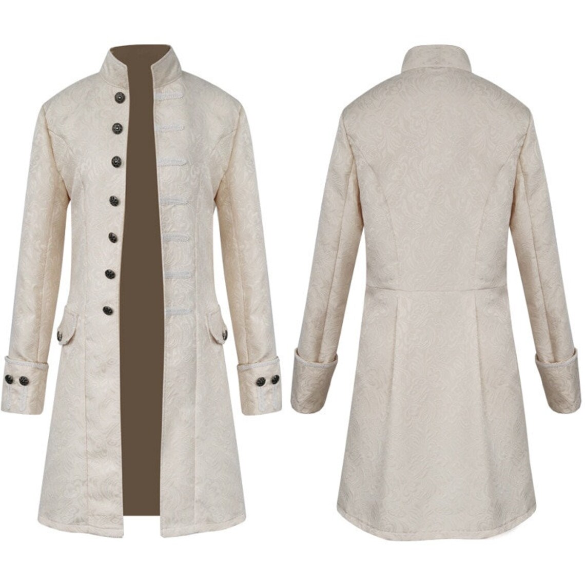 Men Victoria Edwardian Steampunk Trench Coat Frock Outwear Etsy