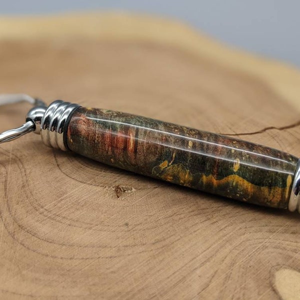 Secret Compartment Keychain, Toothpick Holder Keychain, Pill Holder Keychain, Wood Turned Keychain, Secret Stash