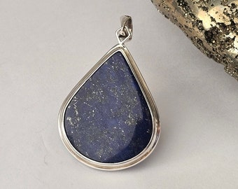 Lapis Lazuli Pendant / Sterling Silver / Sagittarius Birthstone