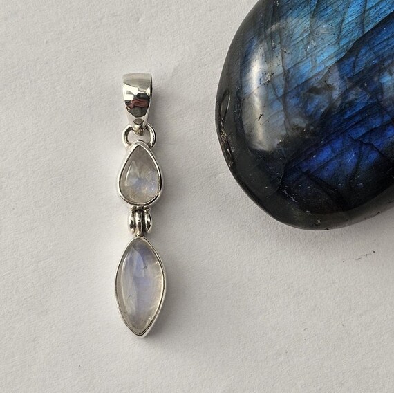 Moonstone Pendant Sterling Silver Cancer, Libra Birthstone