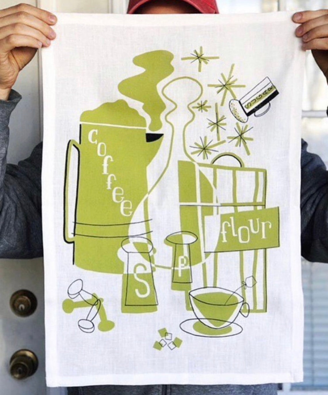Green Kitchen Tea Towel - Etsy