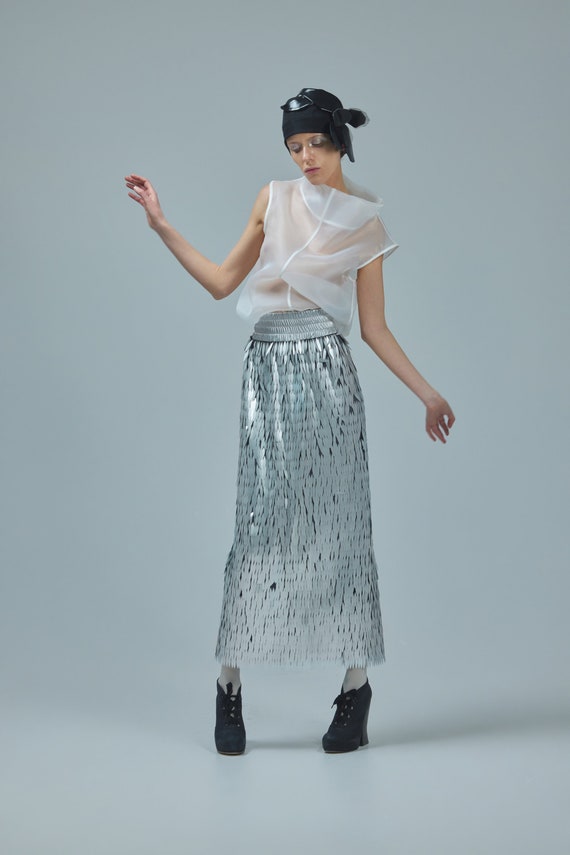 Party Straight Maxi Sequin Skirt Silver ankle Length Skirt With Spangle for Women high Waist Sparkle Skirt Elastic Waist evening Gown Skirt Etsy UK