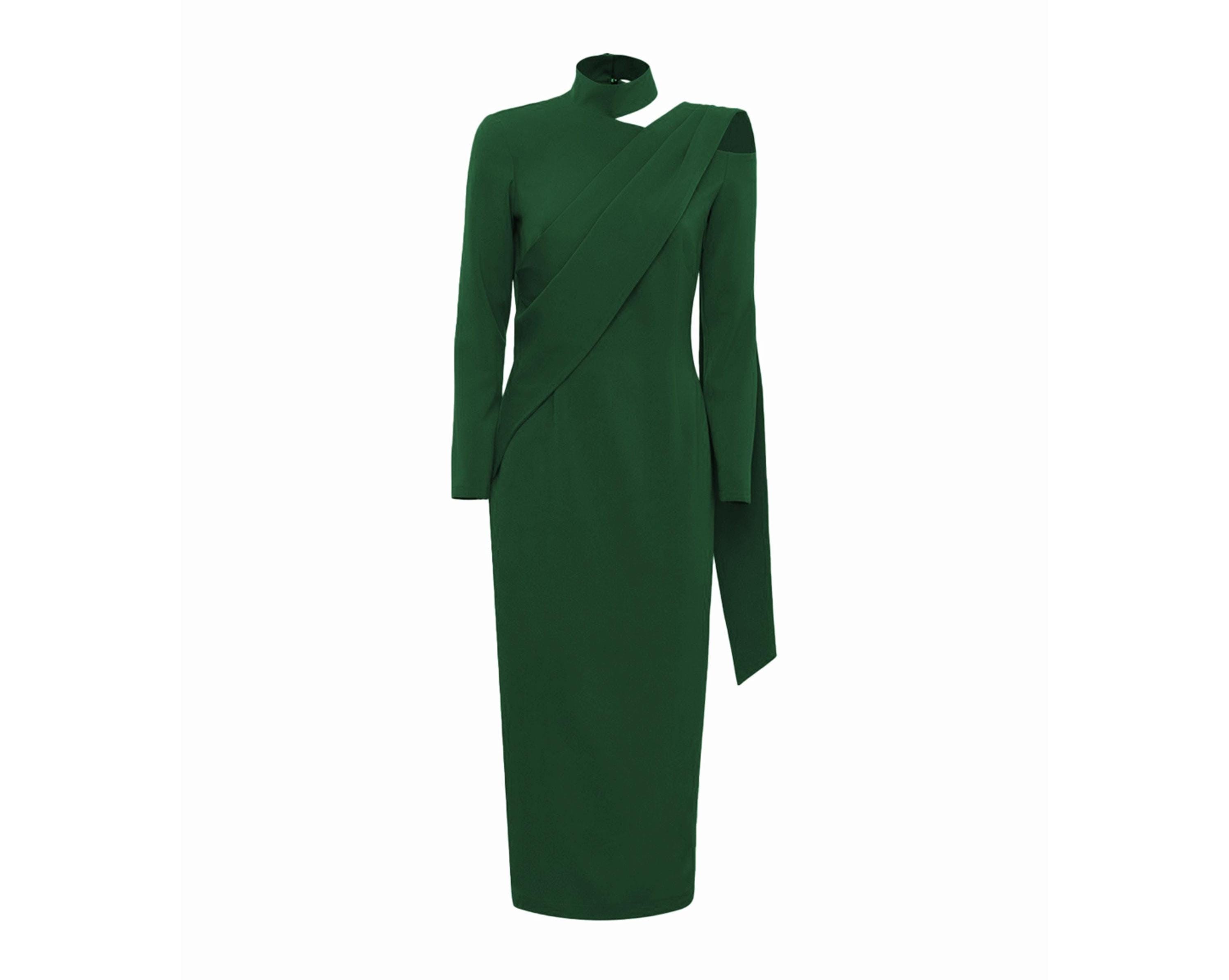 slim fit dress slacks Sydney's Closet Women's One-Shoulder Long Sleeve Sequin Plus Size Gown - Black main image 1