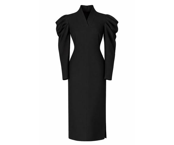 womens formal midi dress Sleeveless Knot Front for Tall Women in Black M / Extra Tall / Black Designed for versatility Office Work Dresses for Women