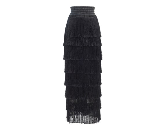 Avondjurk Maxi Rechte Rok Zwart Gestreepte Hoge Taille Enkellange Rok Zwart Lange Rok voor Dames Origineel Ontwerp Gevoerde rok Etsy Belgie