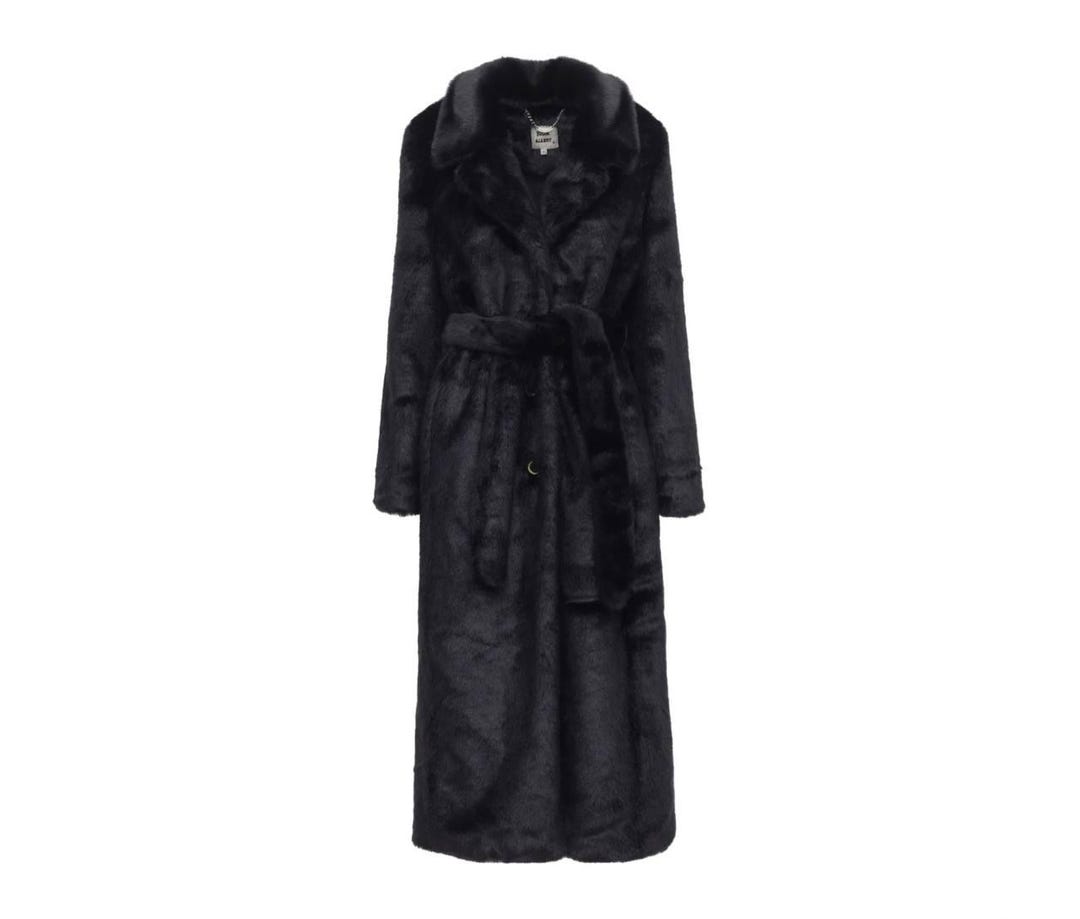 Herren Kunstpelz Teddy Mantel Revers Winter Warmes  Produktbild-Vorschau 3