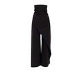 Fashion Black Wide Leg Trousers Jersey for Women/Women Casual Baggy Pants/High Waisted Designer Trousers product logo