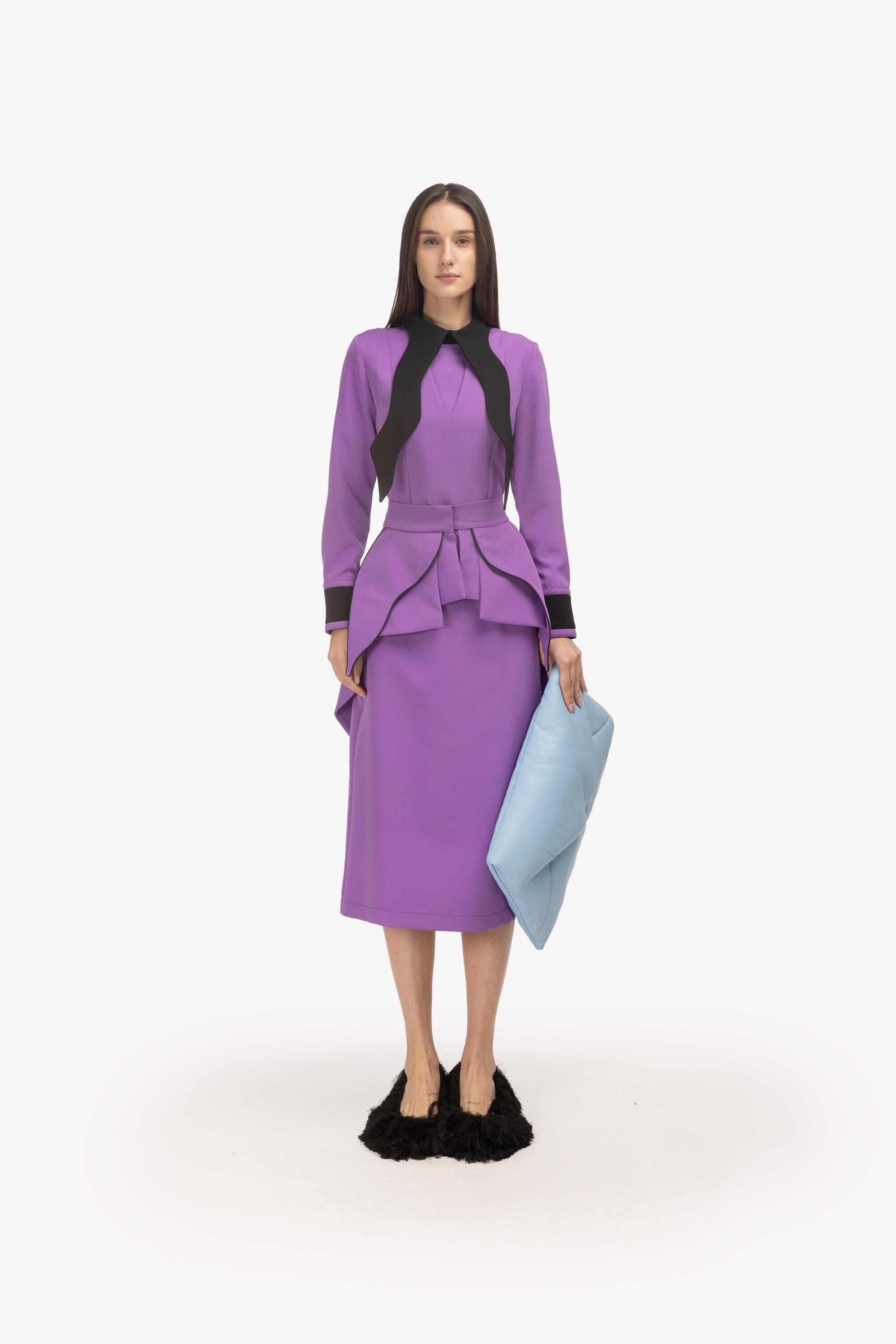 2 piece peplum dress Peplum wedding dress - Katharine - S / US6 / EU36 / UK10 / (Bust 35, Waist 28,5 Inch)