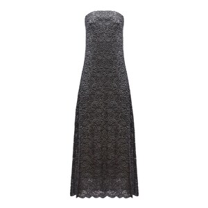 knee length dresses for ladies Black Guipure Lace Dress  LARAKHOURY